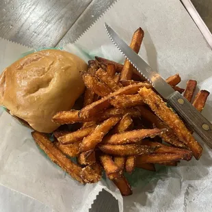 restaurant week burger special (impossible burger with fig jam)