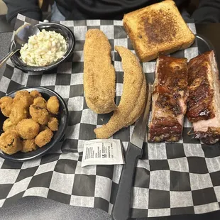 Ribs and catfish