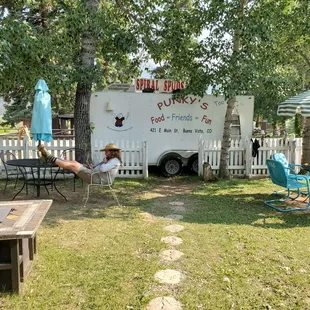 a man relaxing in a hammock