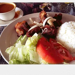 Fried Pork Lunch with Rice and Beans!