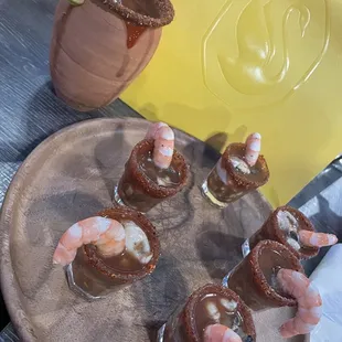 Cantarito and shooters! They're so good! The menu has lots of options but this is a starter