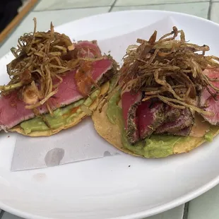 Tuna Tataki Tostadas