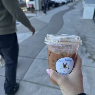 Pup love drink white chocolate touch was delicious to this latte