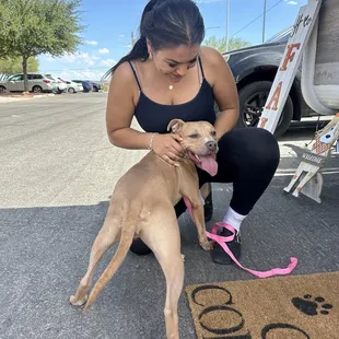 a pup who got adopted all because an amazing girl came out to try my coffee!