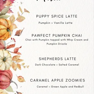 Personalized menu for our gathering.