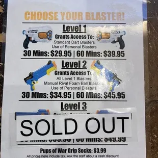 What was on the door and what was on the web site.