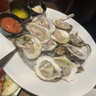 Raw oysters