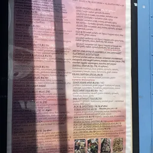 Menu January 2024