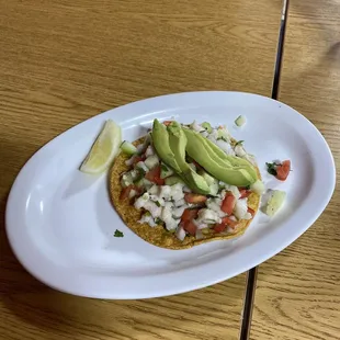 Fish Ceviche tostada