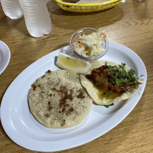 Pupusa and taco