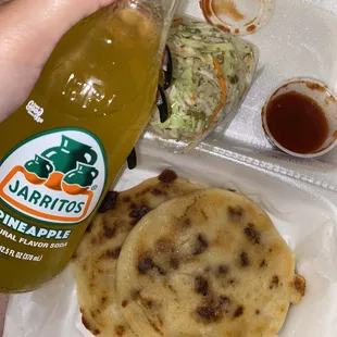 carne asada Pupusa &amp; Jarrito Pina