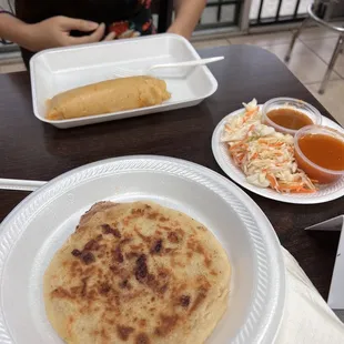 Pupusa and tamale