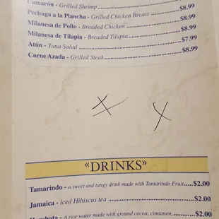 Menu Items