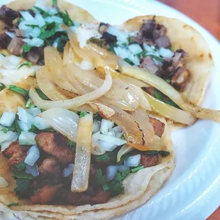 two tacos on a plate