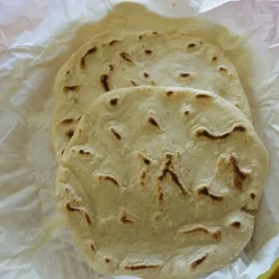 Salvadoran tortillas are thicker than Mexican ones.