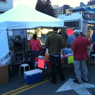 Pupusas Cojute stand on Telegraph at First Fridays