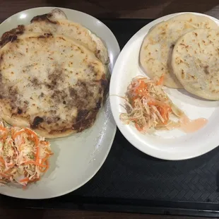 Super Pupusas on the left and original Pupusas on the right