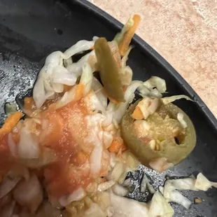 a close up of a plate of food