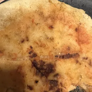 a piece of bread on a plate