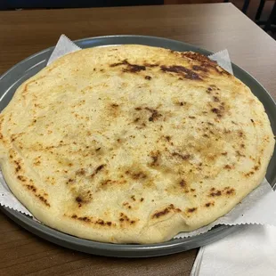 Super Papusa with only chicharron and queso