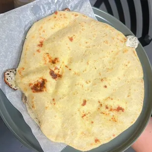 cheese super pupusa (size of a personal pizza )