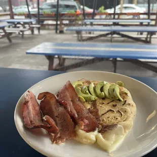 Bacon avocado pupusa