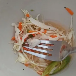 Spicy slaw.