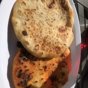 Chicken &amp; cheese and an El Pupusa Al pastor