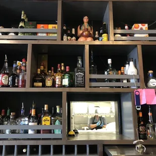 There is a full bar! (mostly tequilas + few others) And four seats