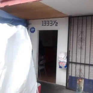 Thats the door for their sit down area with a restroom