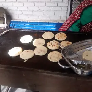 PUPUSAS beign made