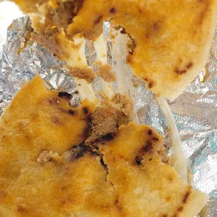 Pork and cheese pupusa
