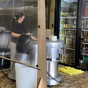 Behind the counter