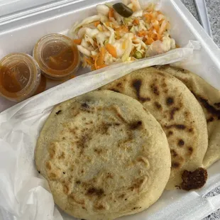 Chicharron/frijoles/queso pupusa!!! The absolute best!!!