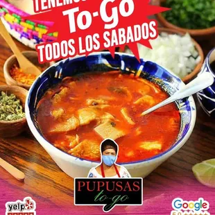 Menudo To-Go! Every Saturday!