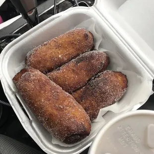 Empanadas del platano and medium horchata