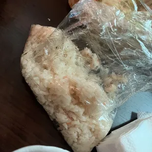 Rice  in a bag all mushy