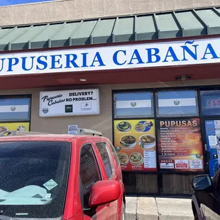 the front of the restaurant
