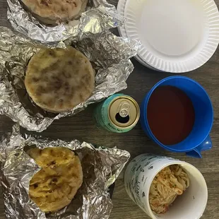 a cup of coffee and a plate of food