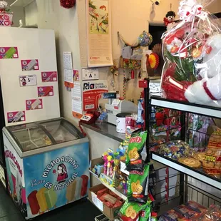 a dog in a shop