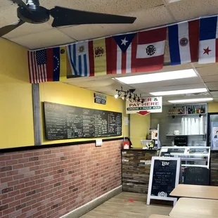 Menu and ordering counter