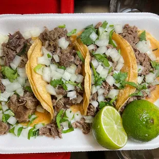 a plate of tacos