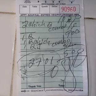 our so called "receipt" since they apparently only accept cash or zelle. very weird!