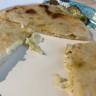 pancake looking pupusas