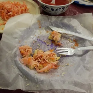 Didn't get to take the initial picture because I smashed these pupusas.