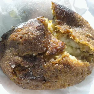Fried plantain with milk-pudding inside