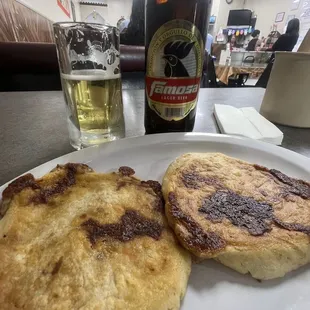 Authentic pupusas and beer. This place is fire. You can hear them slapping the nada in the back. HELLA FRESH.