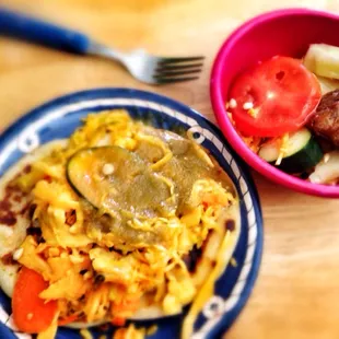 Revueltas and Yucca con chicharon