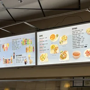menus and prices