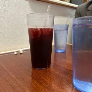a drink in a plastic cup